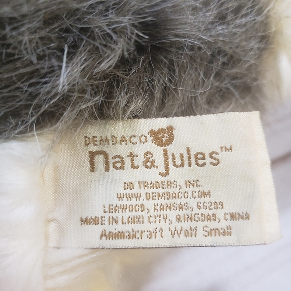 Nat & Jules Realistic Timber Wolf Husky Dog Plush Stuffed Toy 10 Inch 2013 - Picture 7 of 9